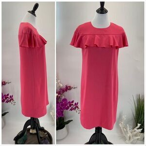 $168 Dress NWT Trina Turk Pink Flutter Sleeve sz 6